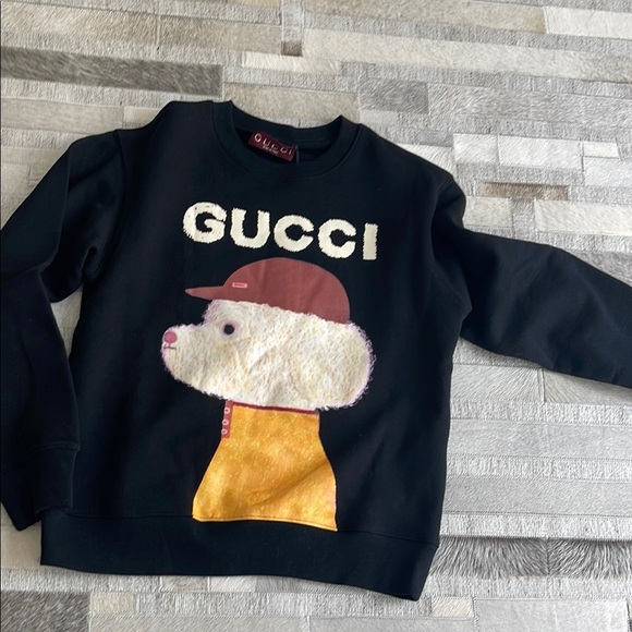 Gucci Black Dog Graphic Sweatshirt - Picture 1 of 3